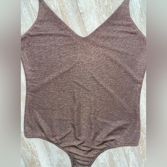 Bodysuit Size Medium By LA Hearts a Little Sparkle In There Pinkish/Black - Picture 4 of 7